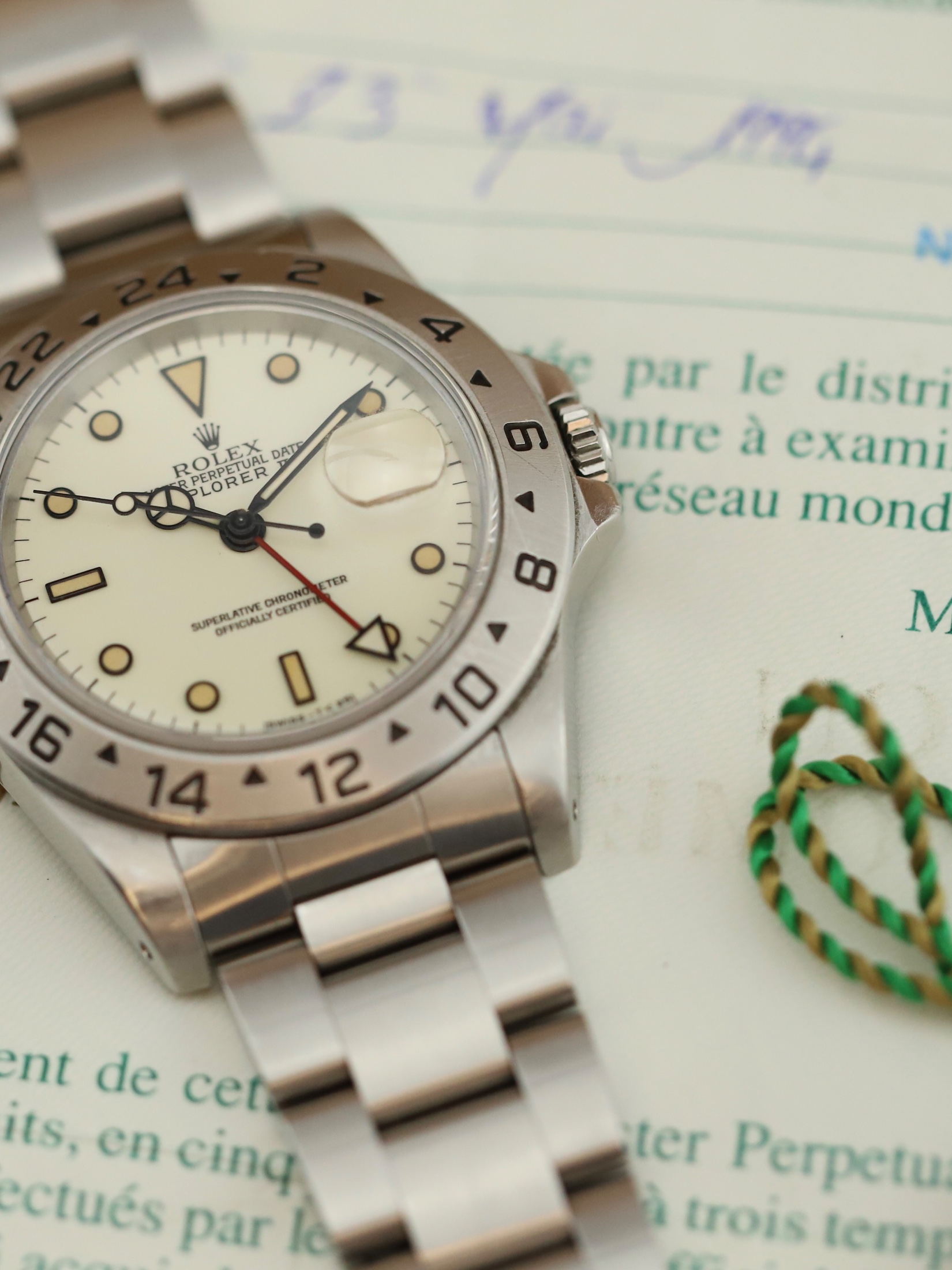 Rolex Explorer Chicchi di Mais Porcelain Ref. 16570 foto 3